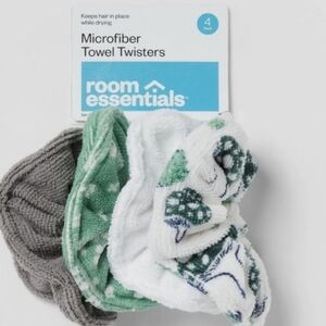 Room Essentials Microfiber Hair Wraps Towel Twisters New